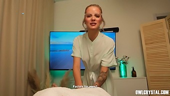 The Shy Masseuse Couldn’t Stand Her Client’s Impressive Size, So She Acted On Her Desires.